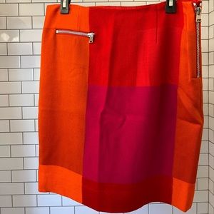Per se wool color block pencil skirt size 2
